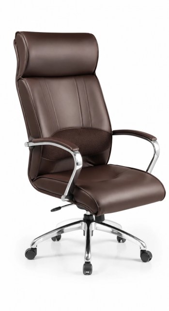 Brown leather executive chair